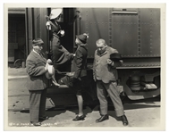 Moe Howard Personally Owned 10 x 8 Glossy Photo From the 1936 Three Stooges Film A Pain in the Pullman -- Near Fine Condition